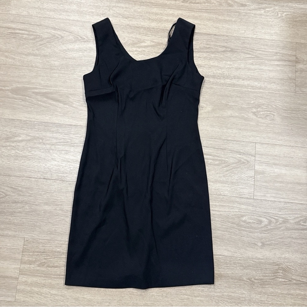 Connected Apparel Black Sheath Mini Dress